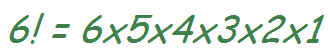 Факториал шести к примеру