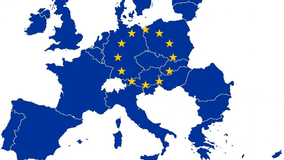 Карта стран европейского союза