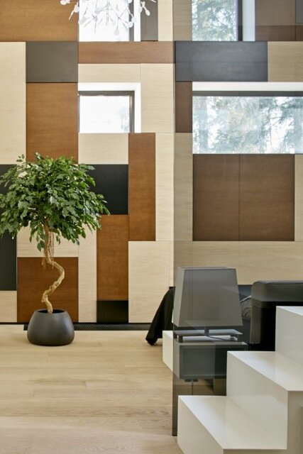 Искусственный Фикус Бенджамина на забавном стволе Treez Collection арт. 10.47706N в интерьере.