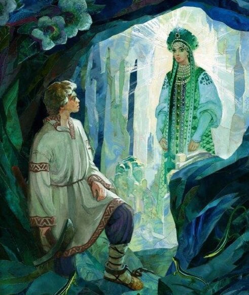 (Иллюстрация Вячеслав Назарук для книги П.Бажов "Медной горы хозяйка")