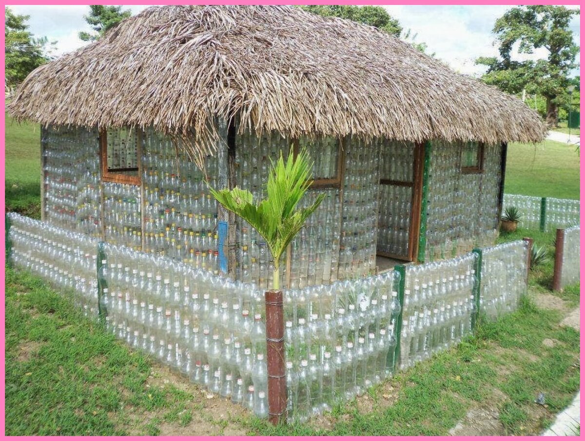 Поделки из пластиковых бутылок своими руками - дома и домики для детей и дачи