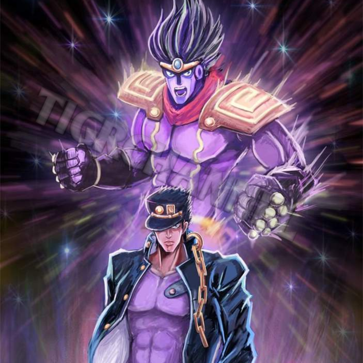 Jotaro KuJo и его Stand Star Platinum