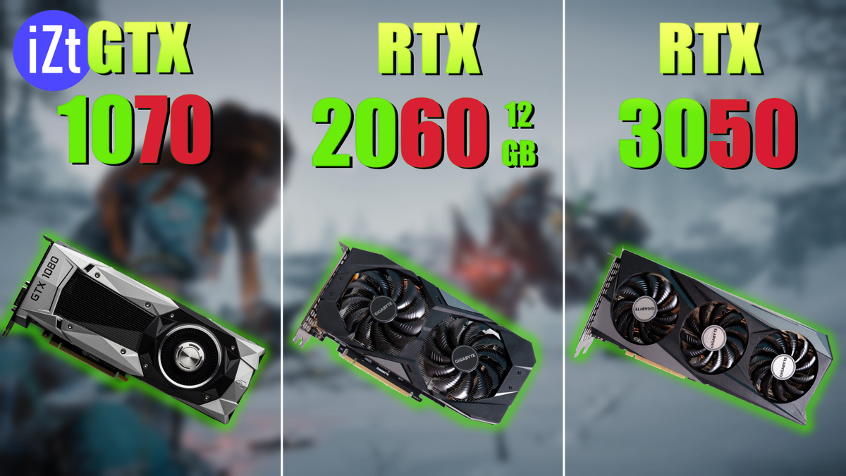 Какую недорогую видеокарту выбрать в 2022? 💻 GeForce RTX 3050 против GTX  1070 и RTX 2060 12 GB! | iZENDAR | Дзен