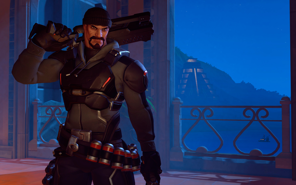 А вот так выглядит Жнец вне образа, когда он, считай, состоял на службе Overwatch.