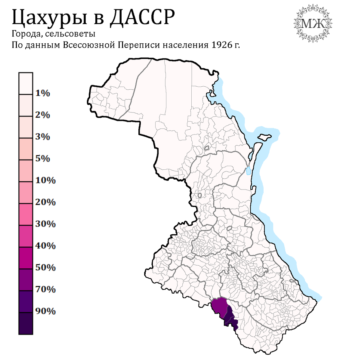 Карта дагестанской асср