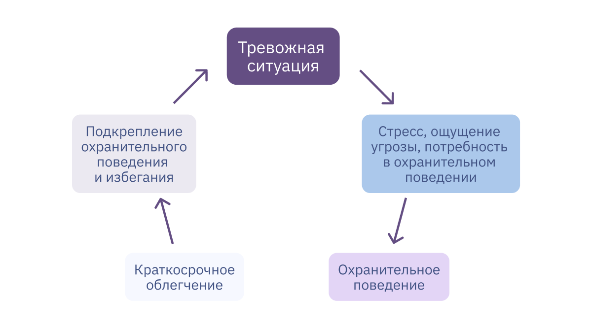 Так выглядит поддерживающий цикл охранительного поведения