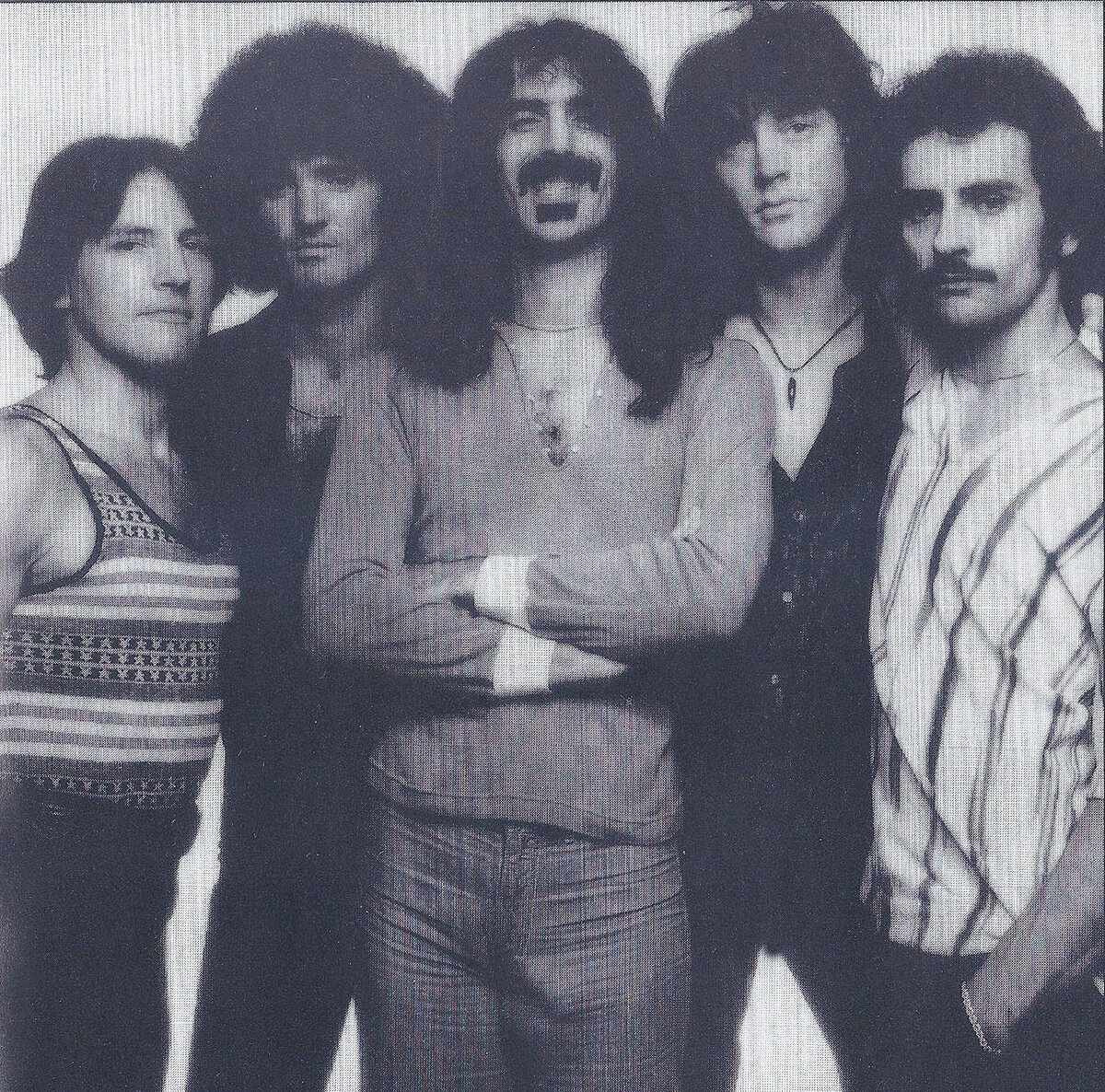 Grand Funk с Фрэнком Заппой во время записи альбома Good Singin’ Good Playin’, 1976 г. Фото: Norman Seeff.  