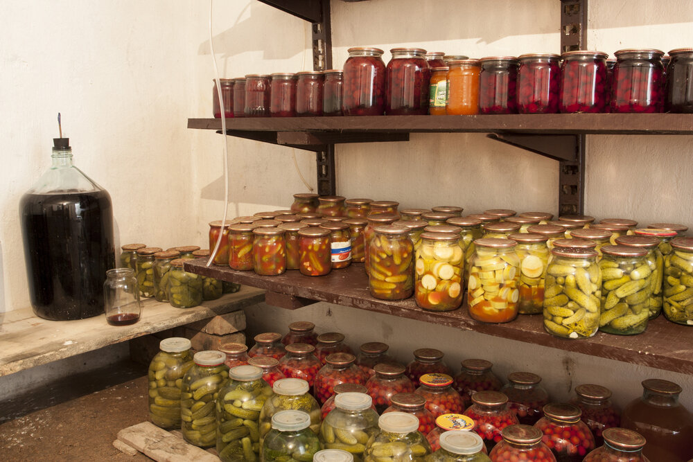 Погреб с заготовками