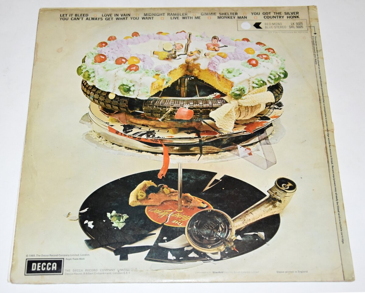 Обратная сторона конверта альбома Let It Bleed (1969)