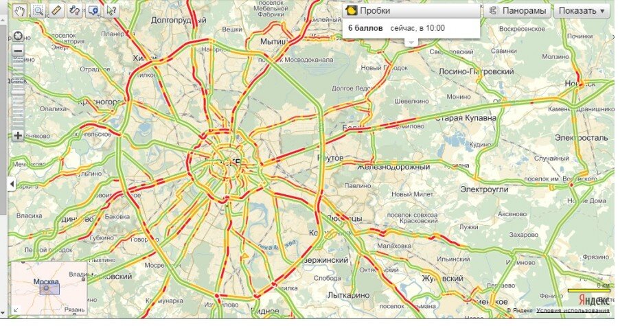Карта мкад пробки сейчас онлайн карта смотреть