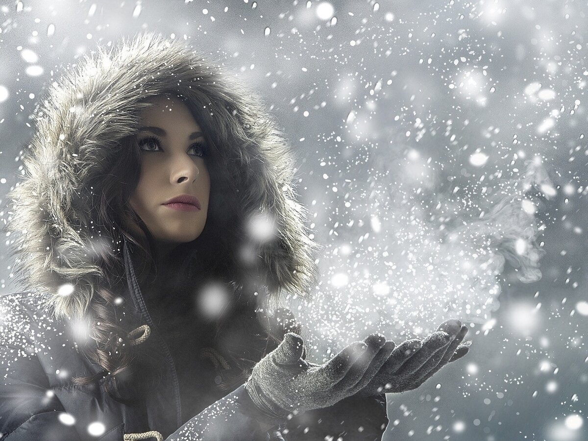 девушка и снегопад. девушка и снегопад. зима снежинки. сергей пилтник фотограф. девушка и снегопад.