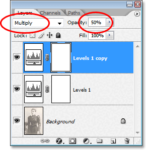 На панели слоев видна наша работа по усилению теней на изображении