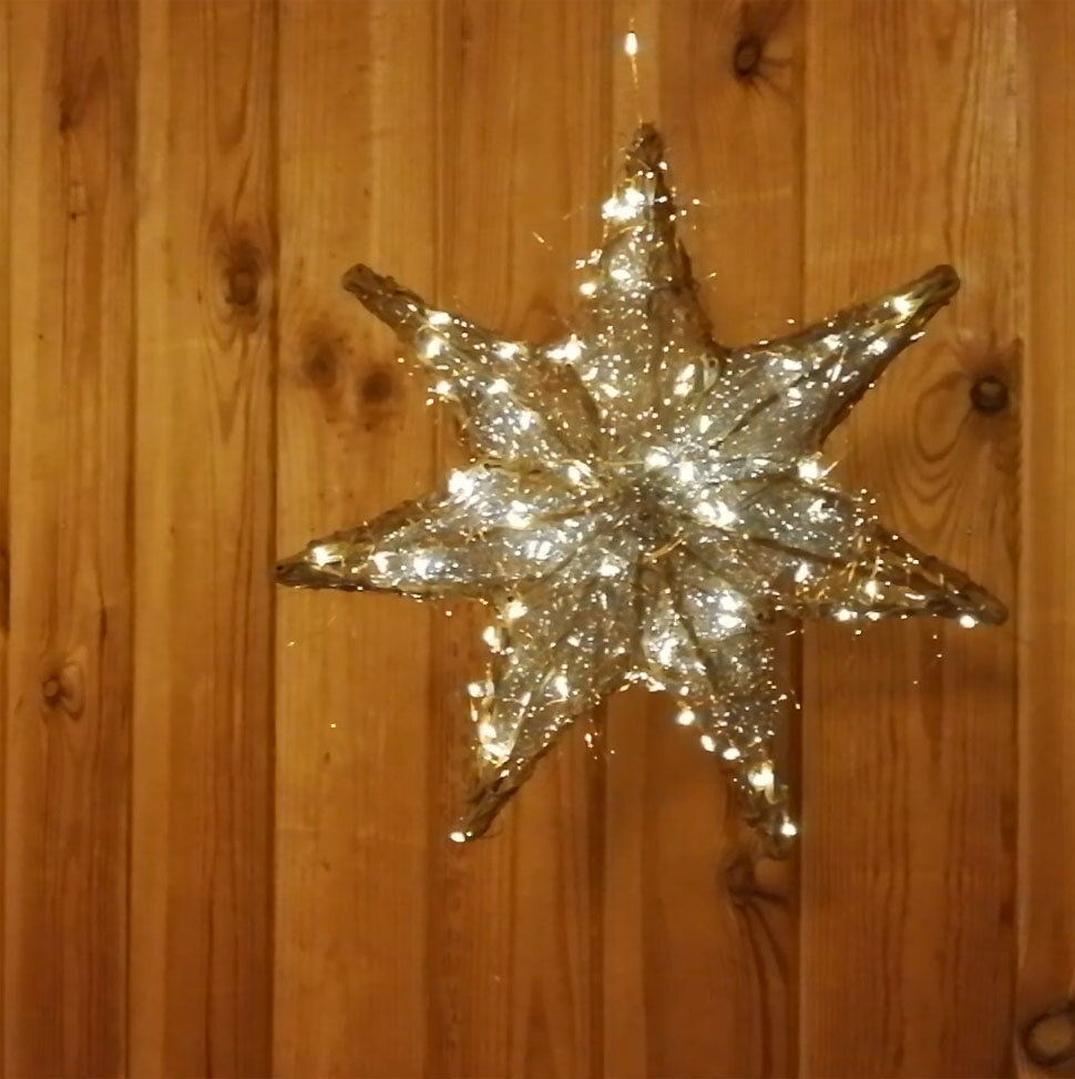 Звезда светодиодная новогодняя новогодний декор для дома год