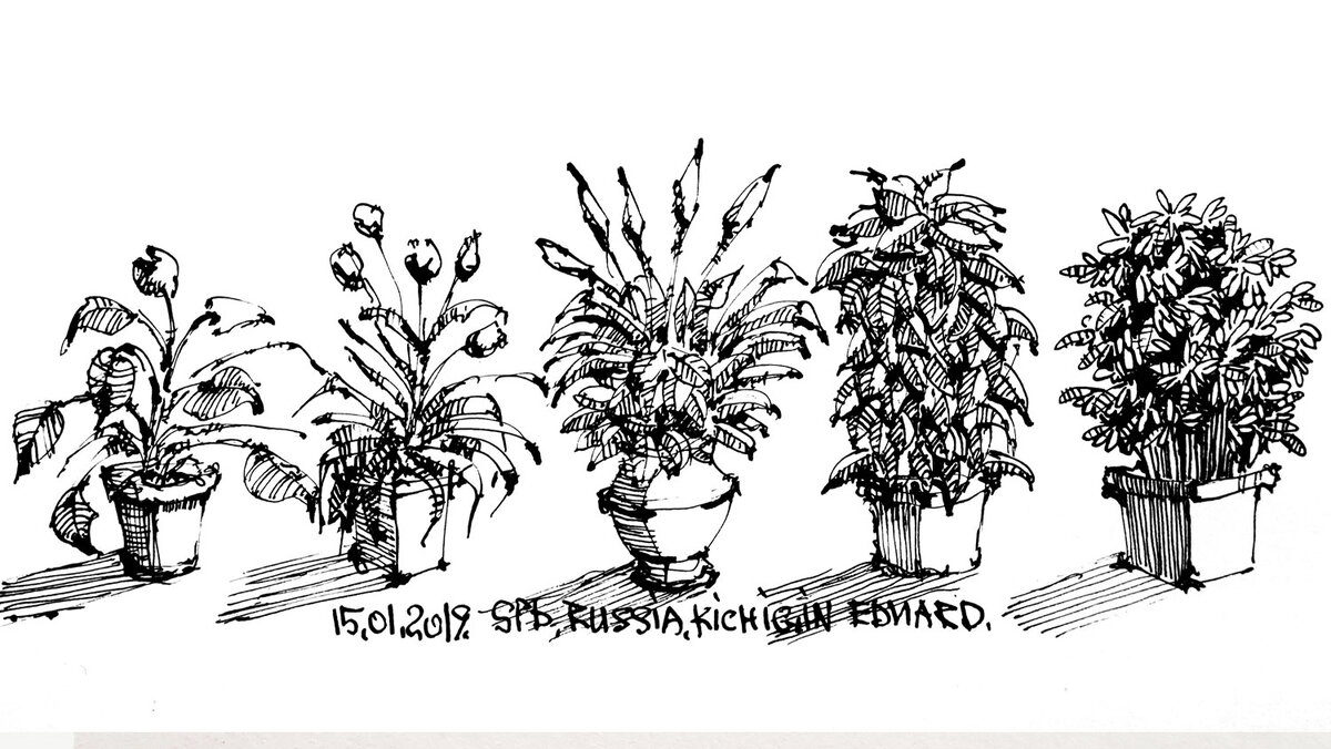 Немного деталей для понимания уровня условности техники рисунка