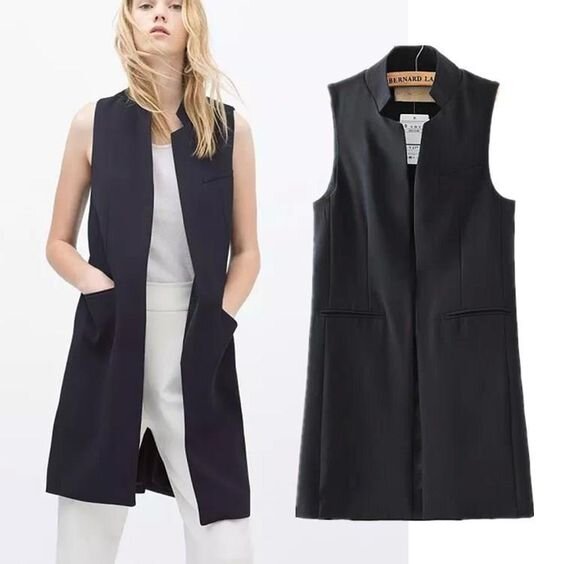 Sleeveless jacket-style dress