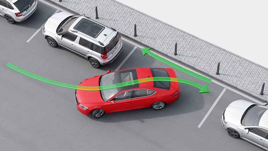 Как осуществить сложную параллельную парковку в три движения, с первой попытки