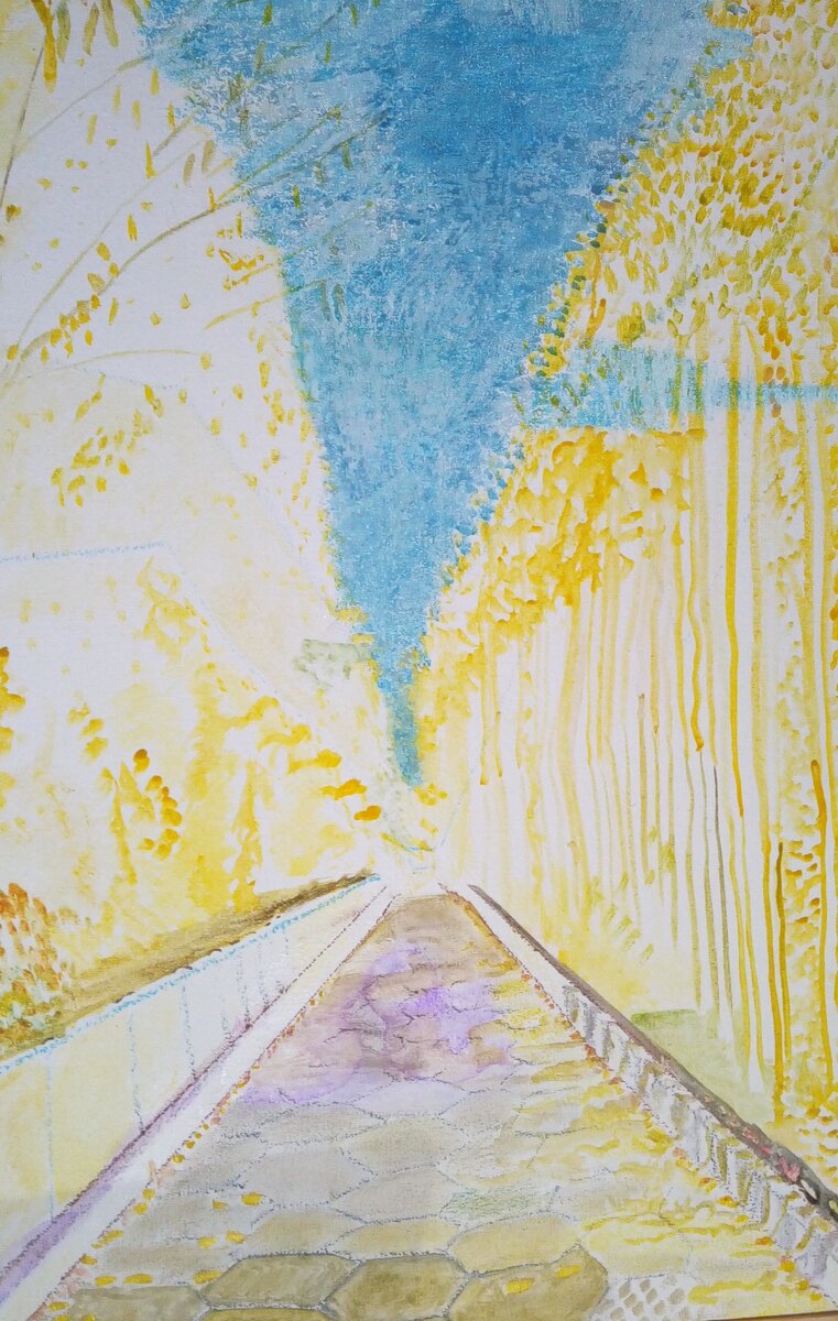 Картина Е. Журавель "Осенняя дорога в Рай"