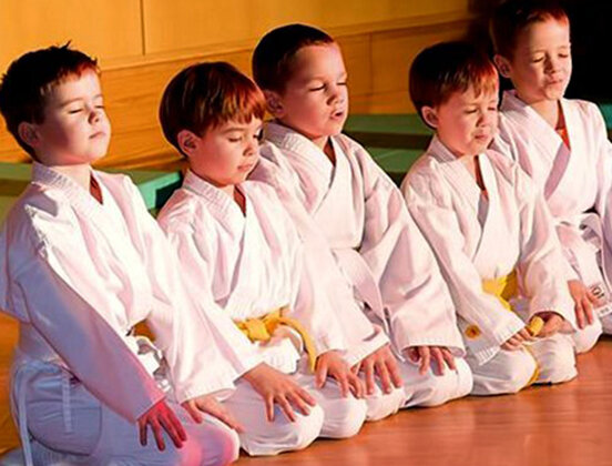 Boy with Judo teacher