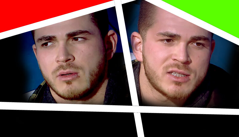 Этот взгляд не очень похож на взгляд искреннего человека