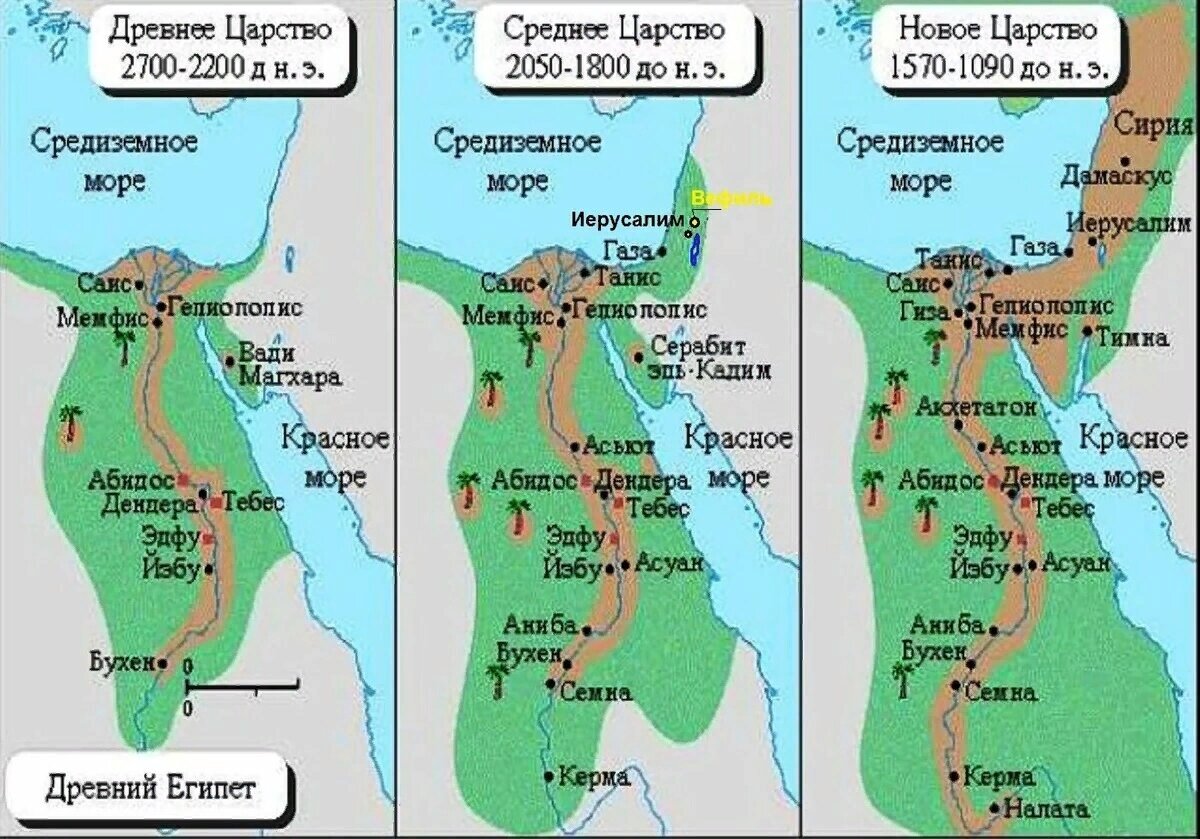 Карта древнего Египта