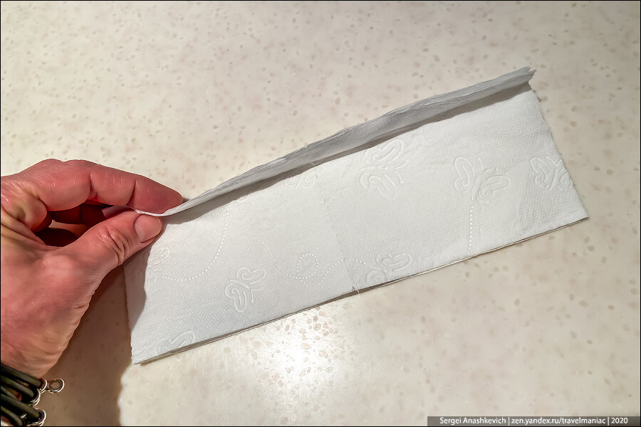 Как я делаю одноразовую маску за 10 секунд из туалетной бумаги