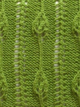 Узор с листиками на веточках