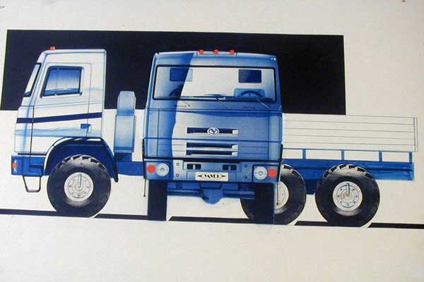 Еще один эскиз. Вариант для ЗИЛ-131. Опять же, очень схож с КамАЗом-4310.