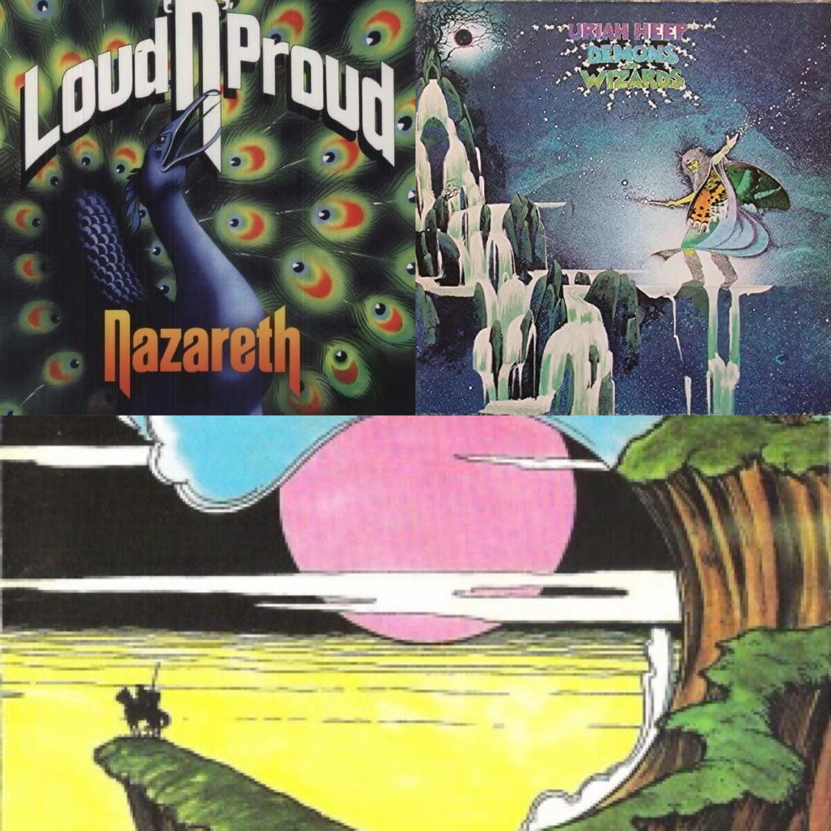 Давайте проведем небольшое соревнование между группами 70-х годов, кто из них был круче в британских чартах - альбомных и сингловых. В этот раз возьмем три группы - Nazareth, Uriah Heep, Hawkwind.