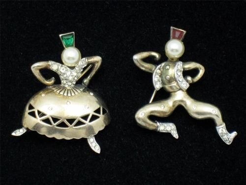 Парные броши от Альфреда Филиппа, 1940-е гг.