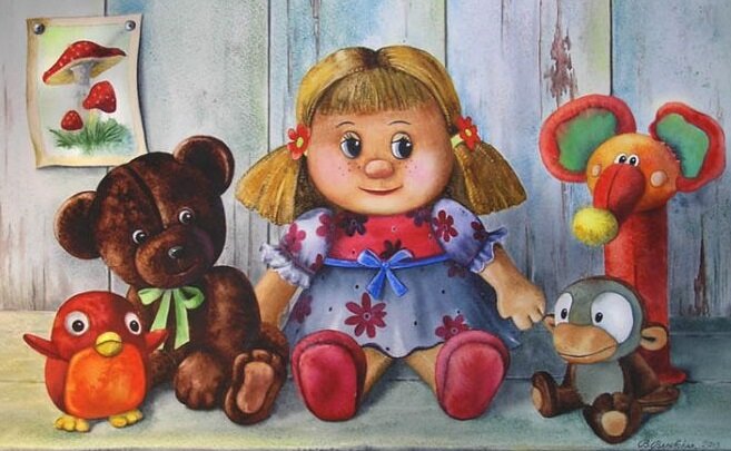Любимые игрушки.