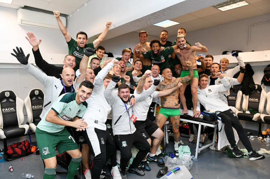 «Краснодар» после победы над «ПАОКом»