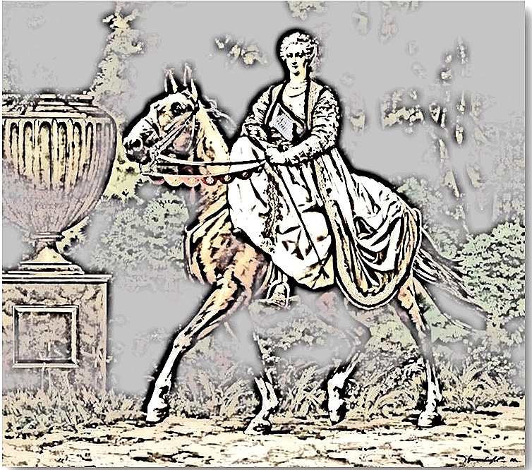 Екатерина на коне. Яндекс картинка + обработка.