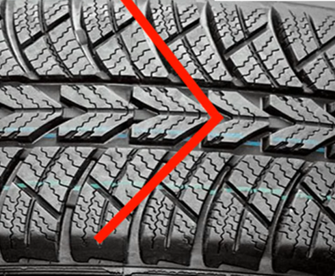 Правильное направление зимней резины