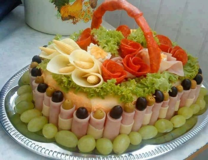 Идея красивой нарезки на Новый год 2020-2021