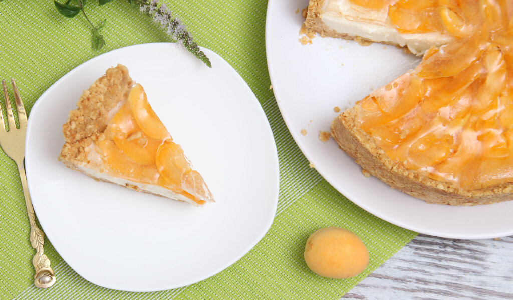 Для канала С.Пудовъ. Рецепт чизкейка с абрикосами без выпечки