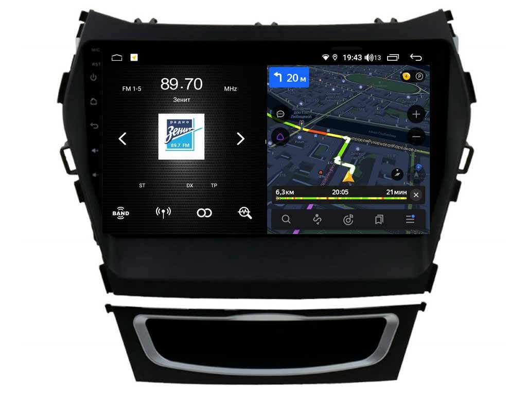 Штатная магнитола для Санта Фе 2012-2018 года