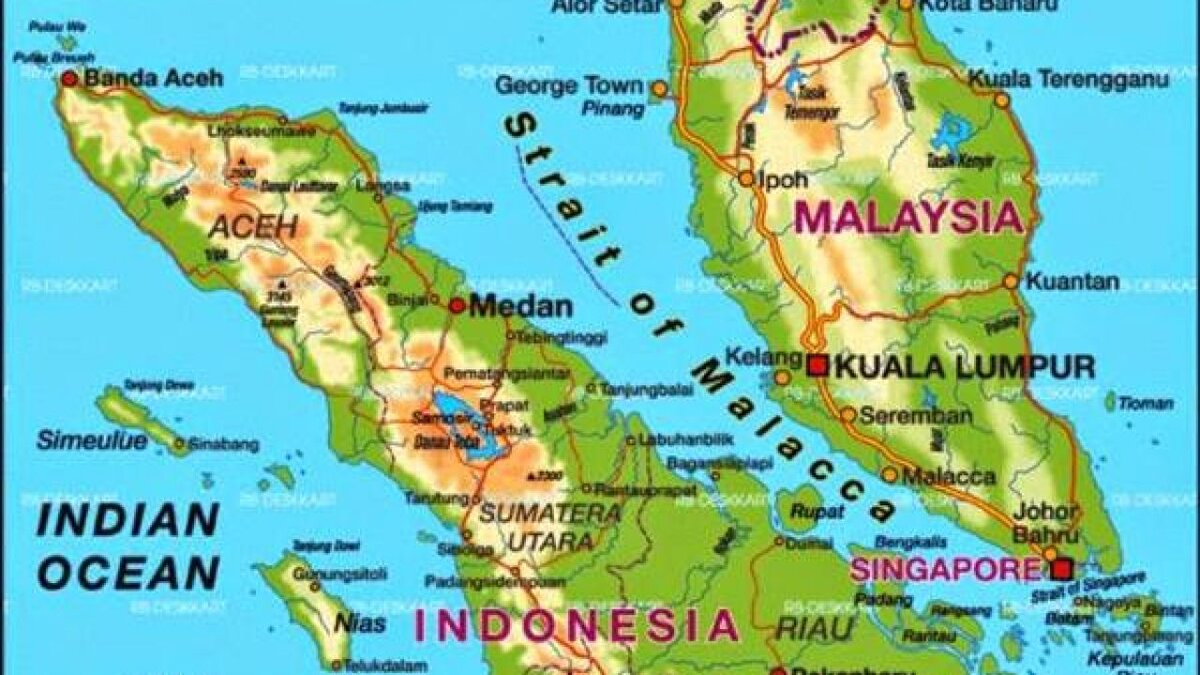 Малаккский пролив. Картинка из открытого источника.