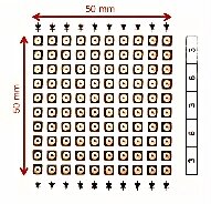 Рис. 1 Матрица УФ-С светодиодов