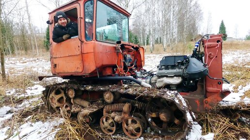 ДТ75 на японском V8 300сил! Первый выезд пошел не по плану!