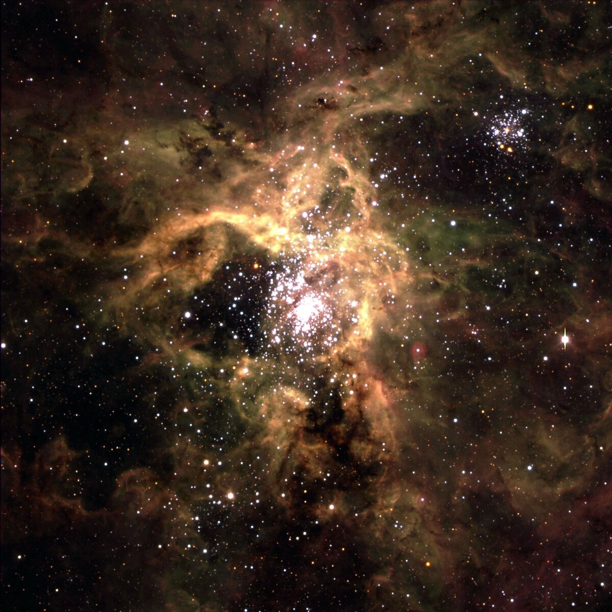 Вот так выглядит эта туманность, но я никак не могу разглядеть паука