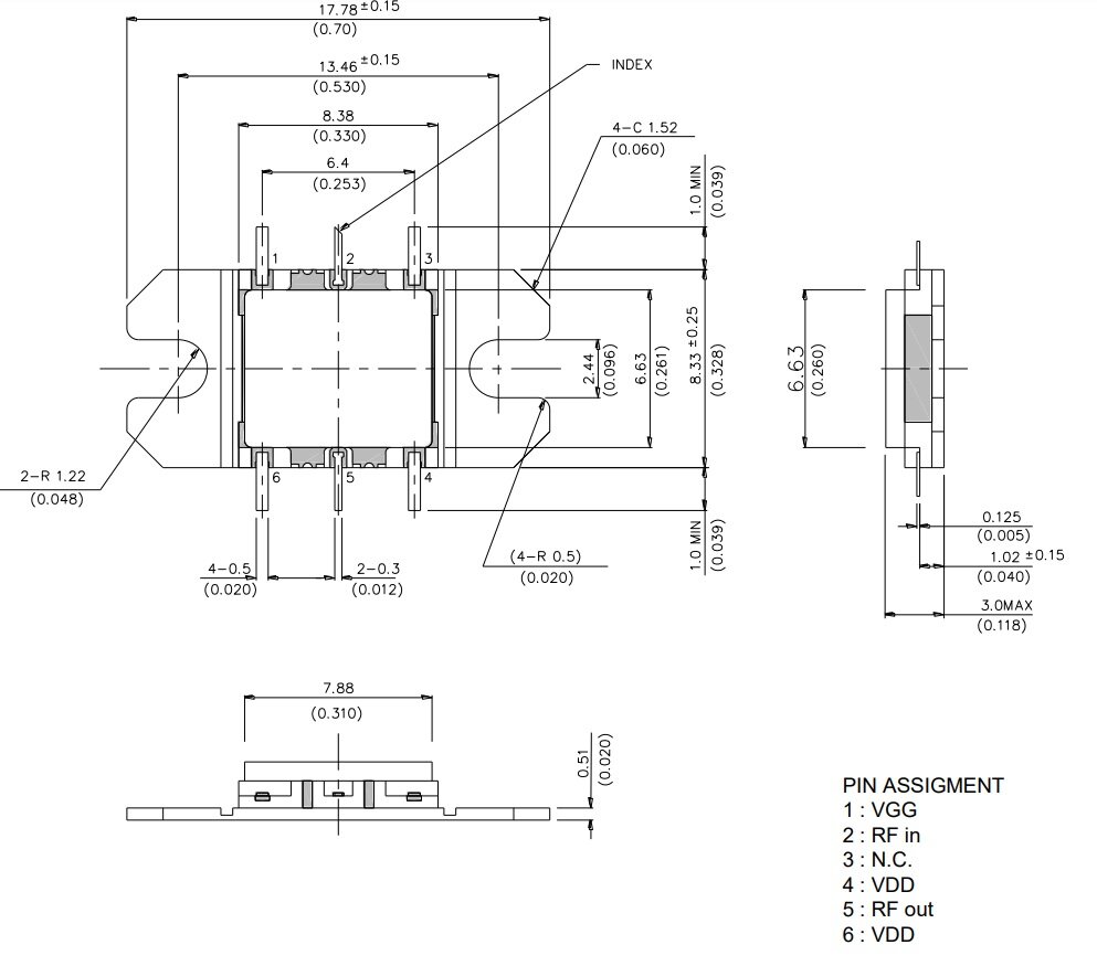 Габаритные размеры NDAC01093-JC: