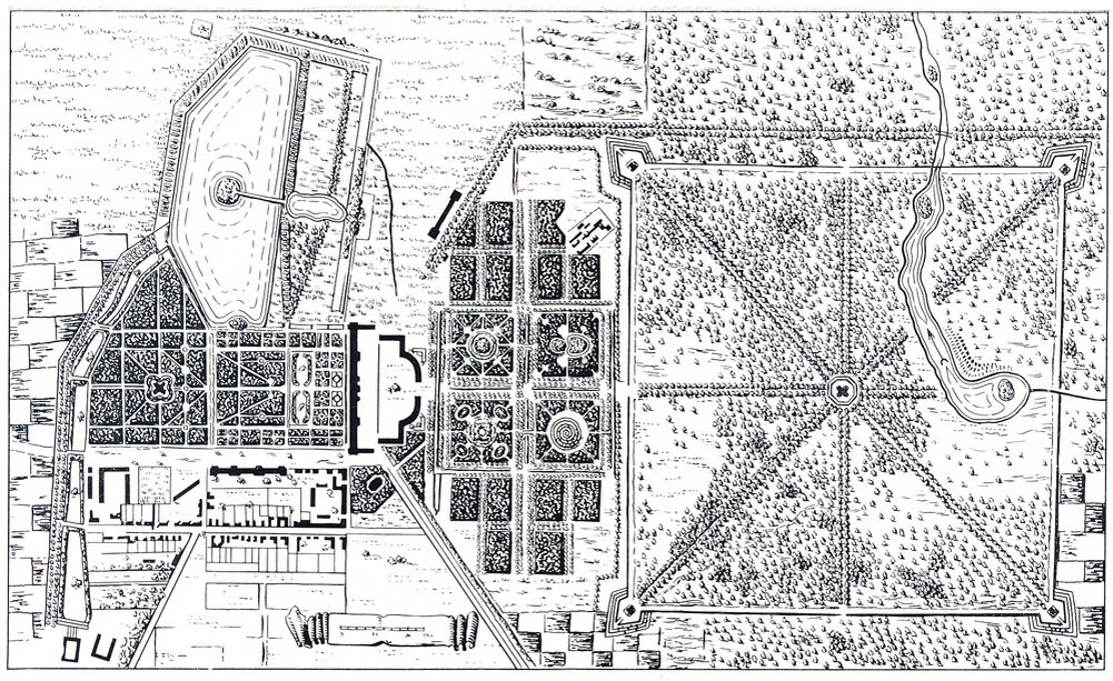 План дворцового комплекса в Царском Селе