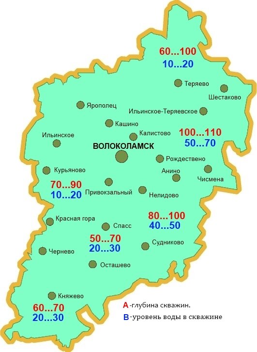 Карта артезианских вод в московской области карта