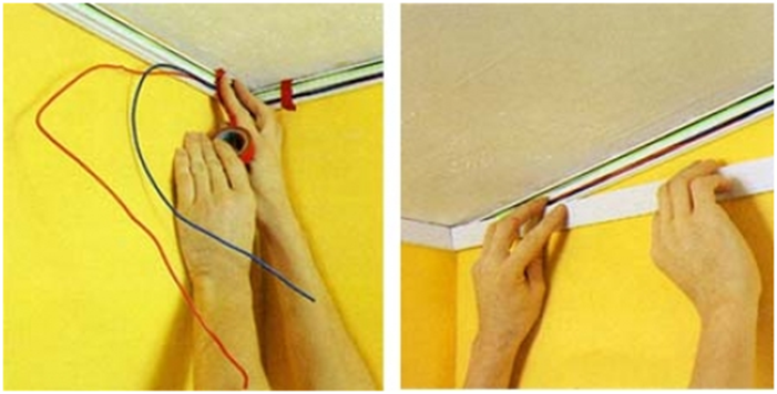 В идеале будет "спрятать" все провода в кабель-канал.