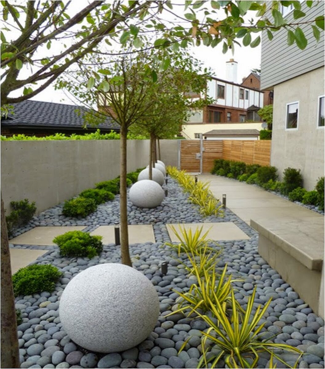 Дизайн двора частного дома | Красивые идеи (+ 65 фото) !!!