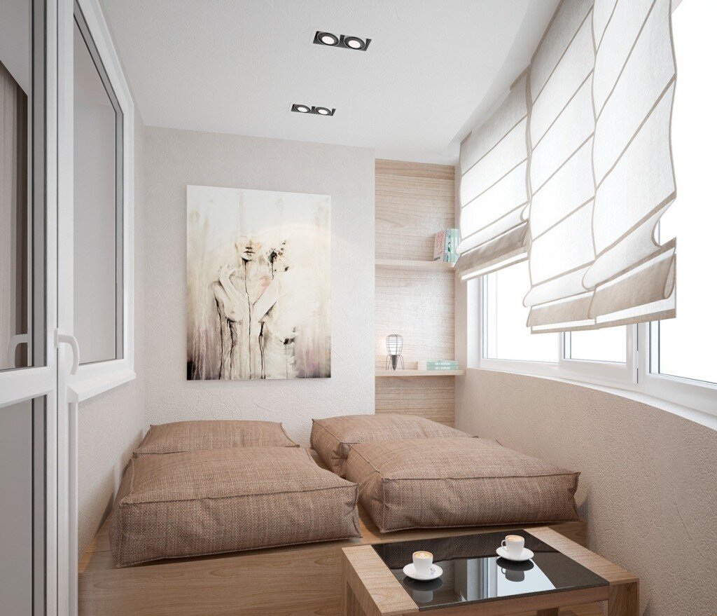Гостиная с балконом - фото обзор лучших дизайнерских решений