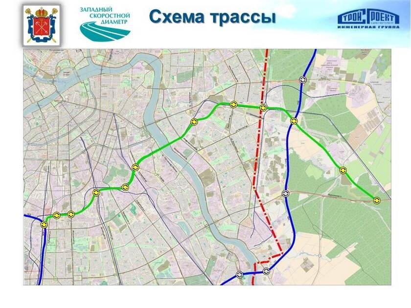 План восточного скоростного диаметра