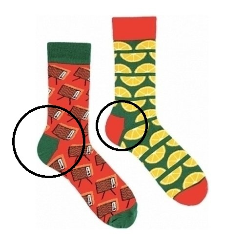 Вот этой стороной нужно надевать на пятку.