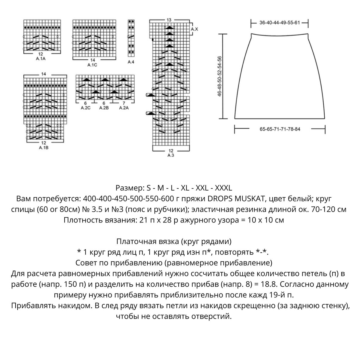 Вязание спицами юбок схемы вязания