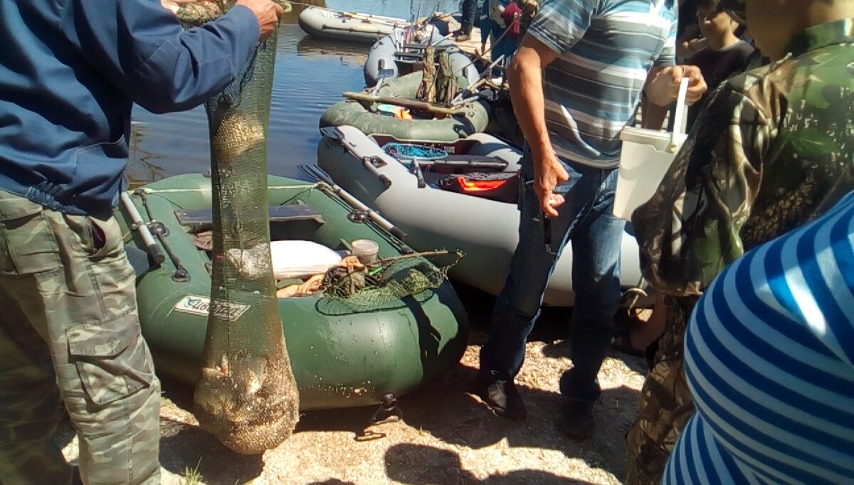 Пойманная рыба.